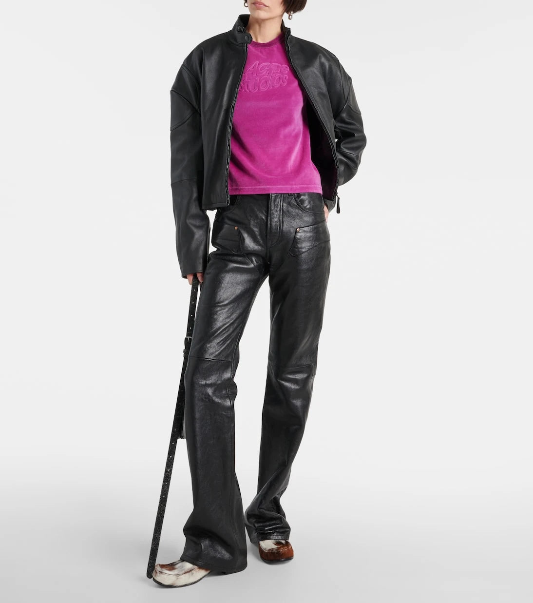 Acne Studios - Logo-embossed cotton-blend T-shirt