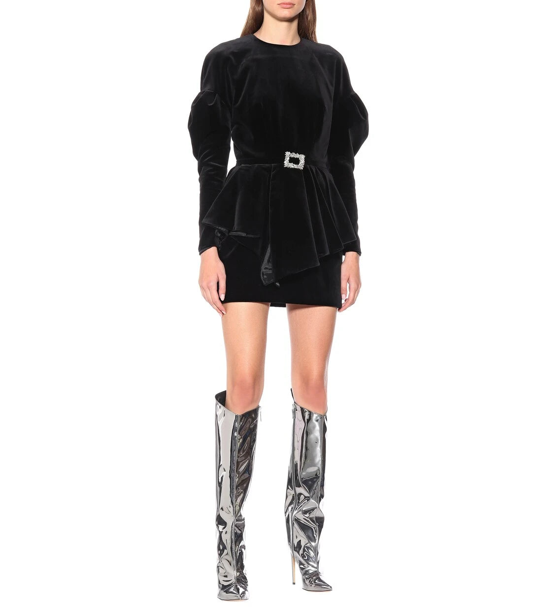 Alexandre Vauthier - Embellished velvet minidress
