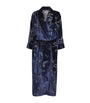 Velvet Embroidered Dahlia Robe ROYAL BLUE/NAVY