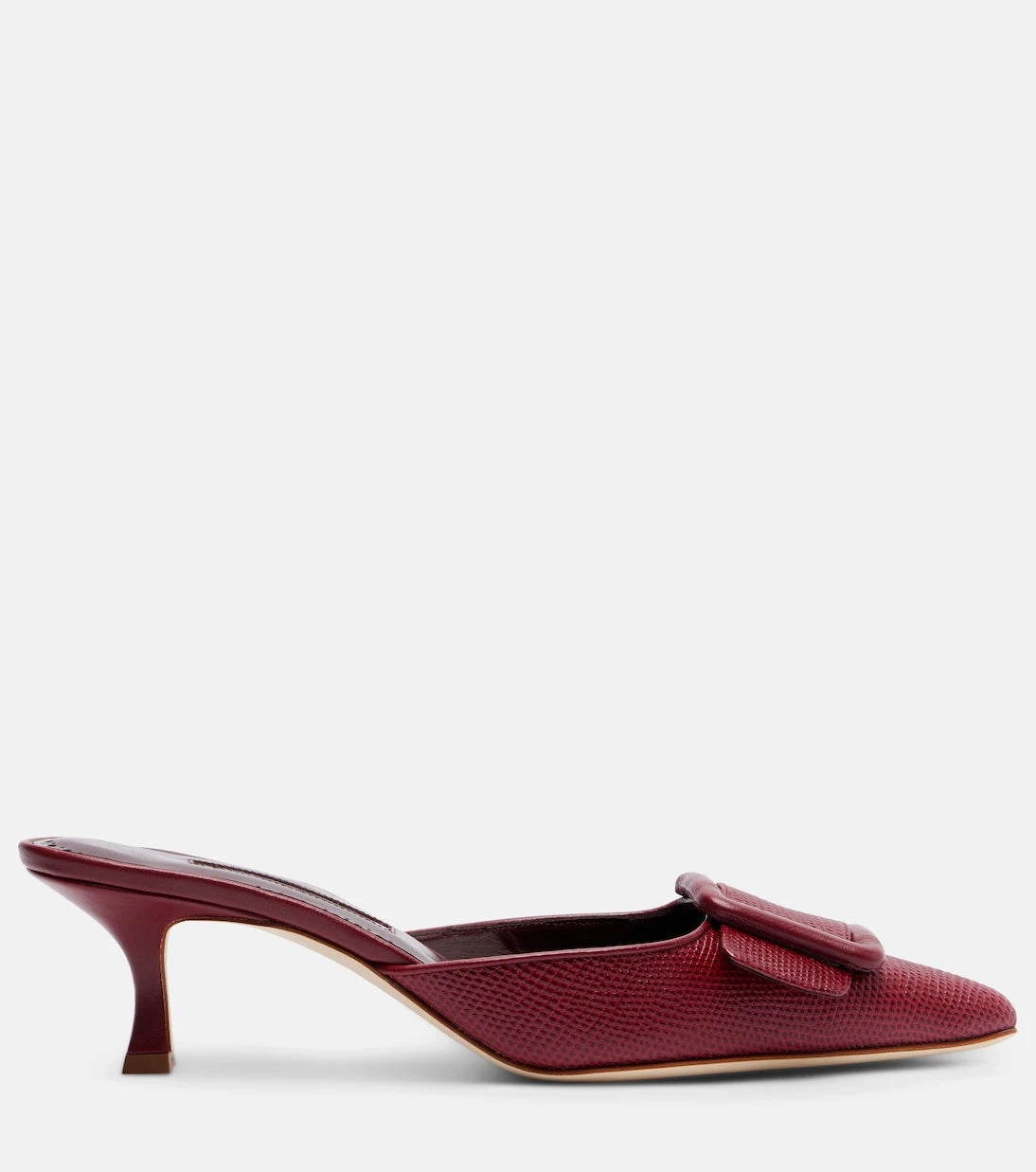 Manolo Blahnik - Maysale 50 snake-effect leather mules