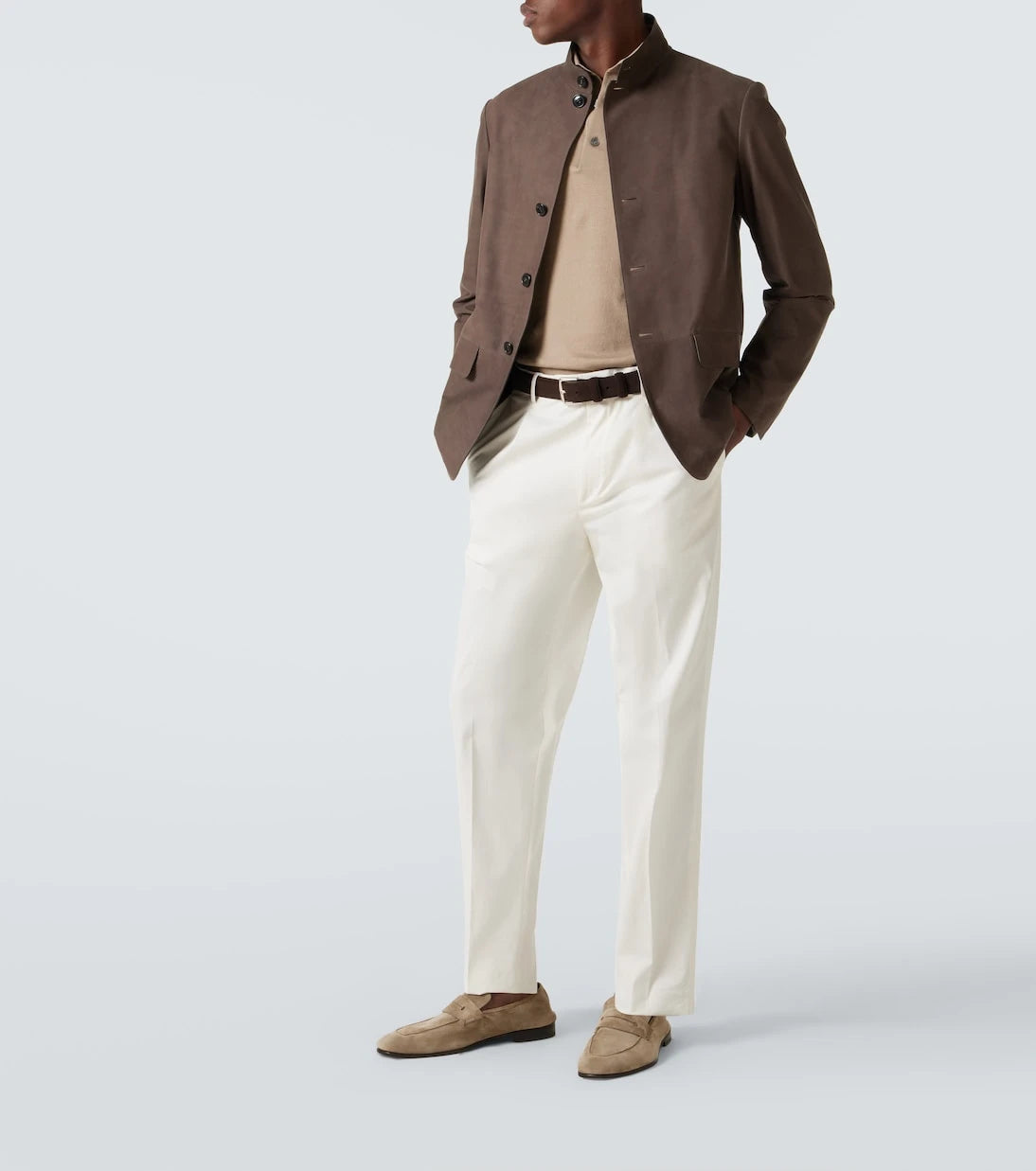 Zegna - جاكيت جلد "إل كونتي"