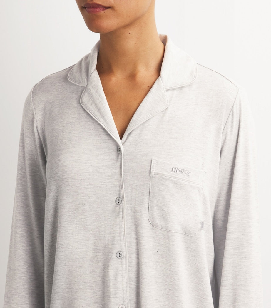 Skims Grey Sleep Long-Sleeve Pyjama Set