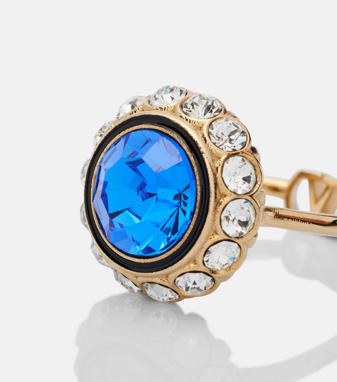 Valentino - VLogo crystal-embellished ring