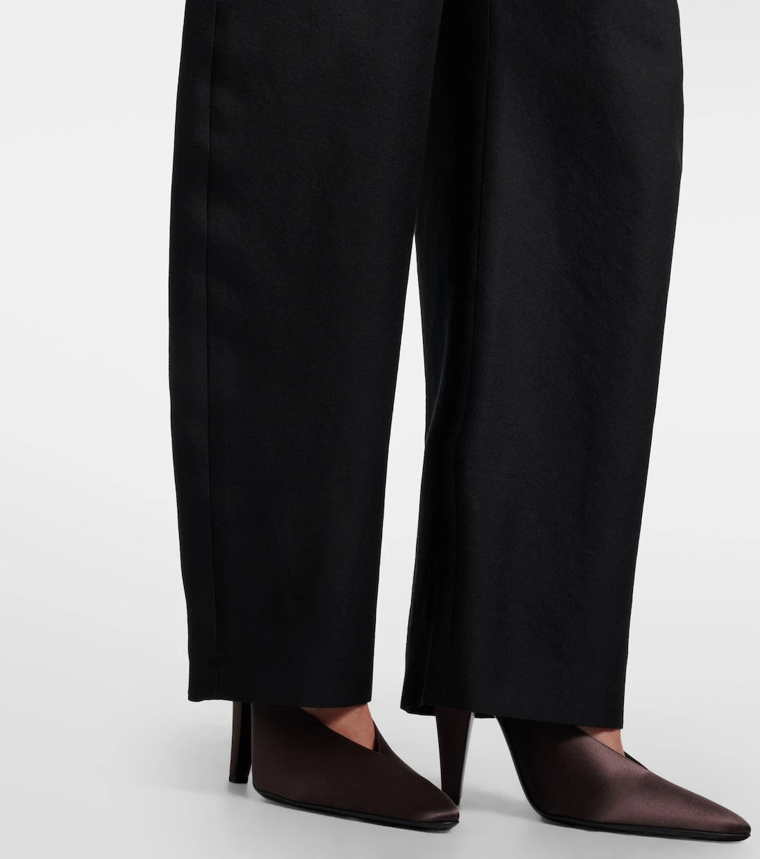 Alaïa - Cone satin mules