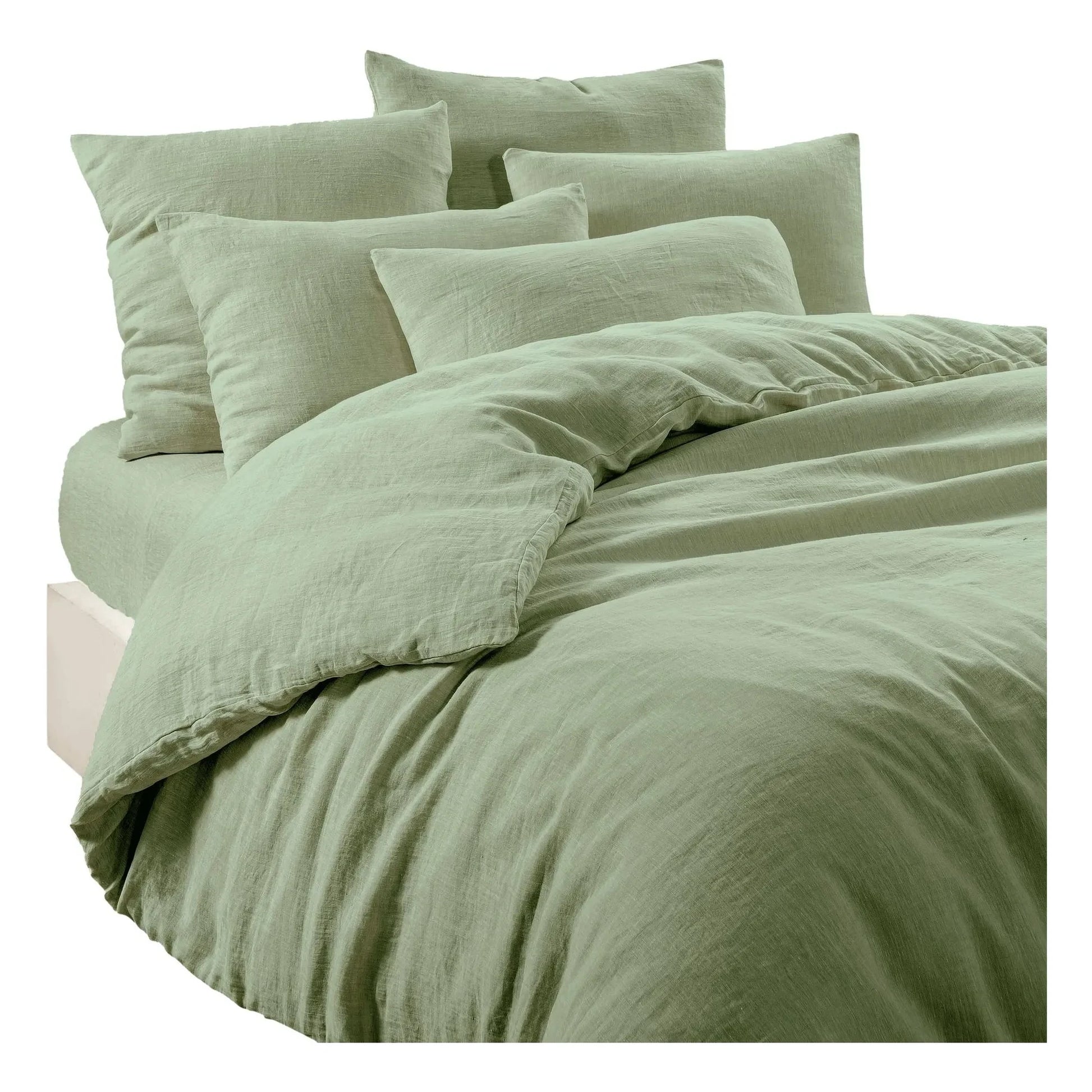 Haomy - Linen fitted sheet Leria | Amande
