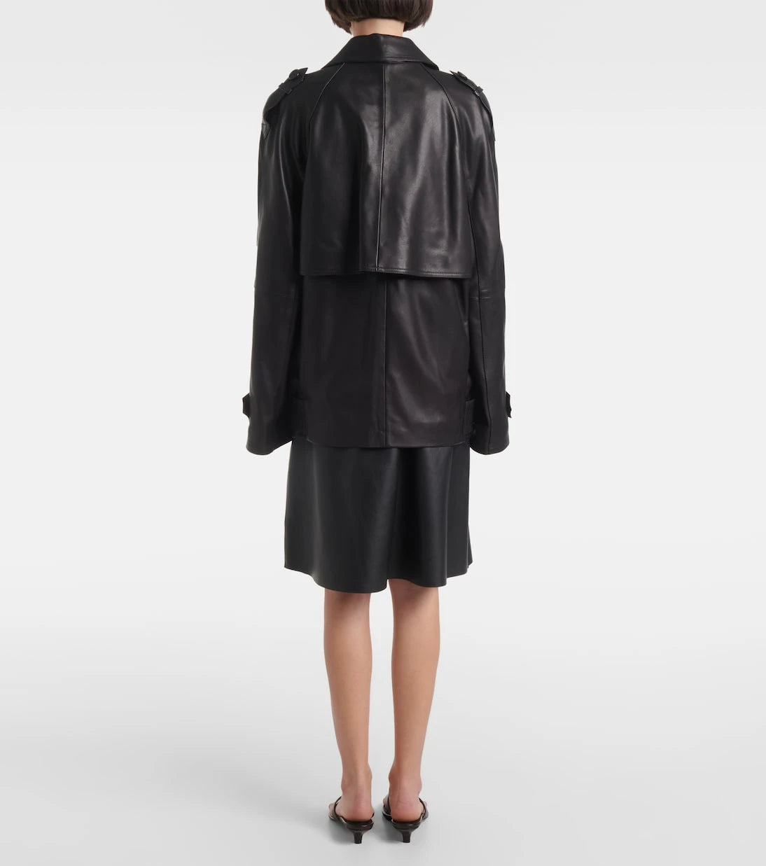 Toteme - Oversized leather jacket