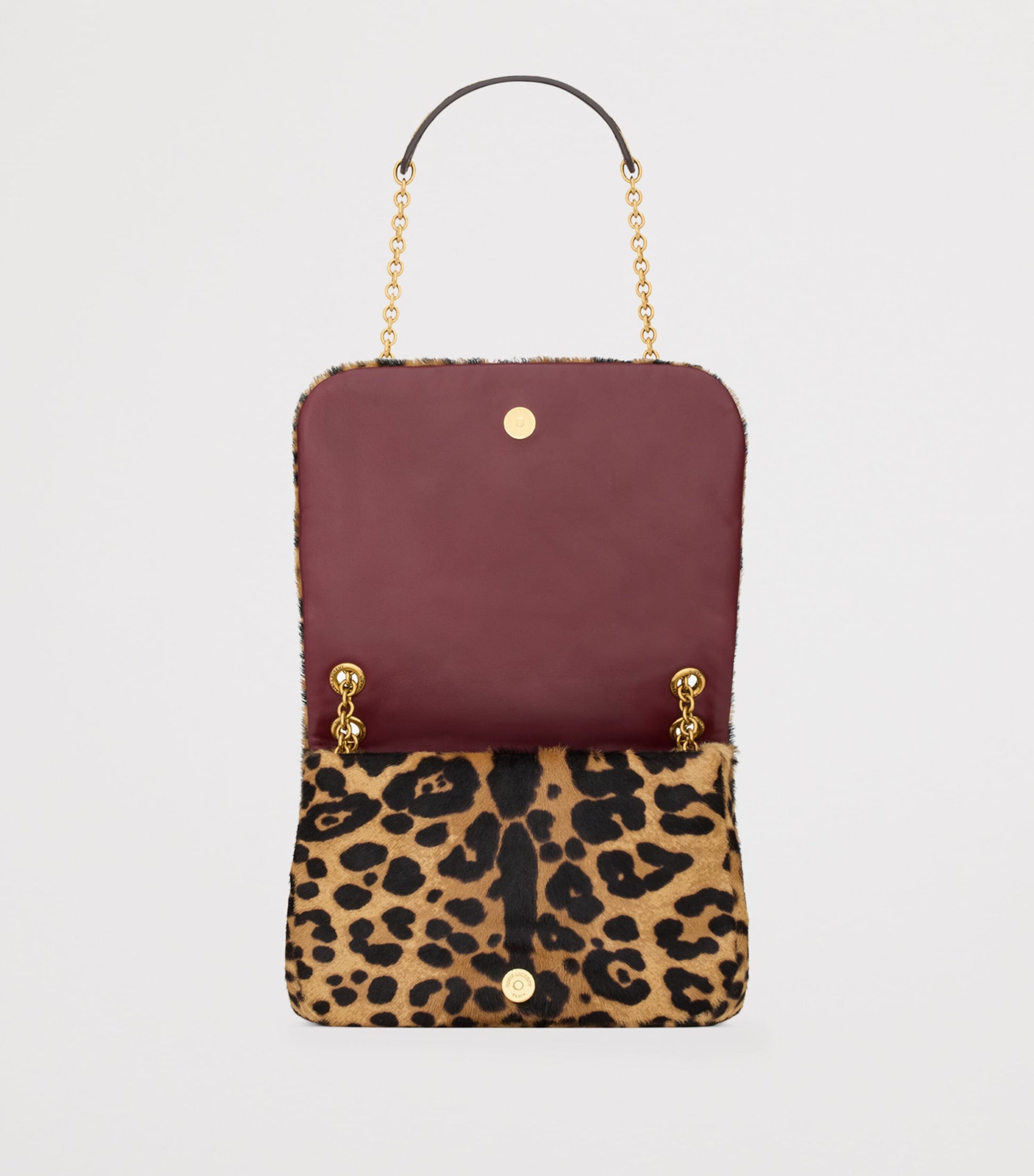 Saint Laurent Brown Mini Jamie 4.3 Leopard Print Shoulder Bag
