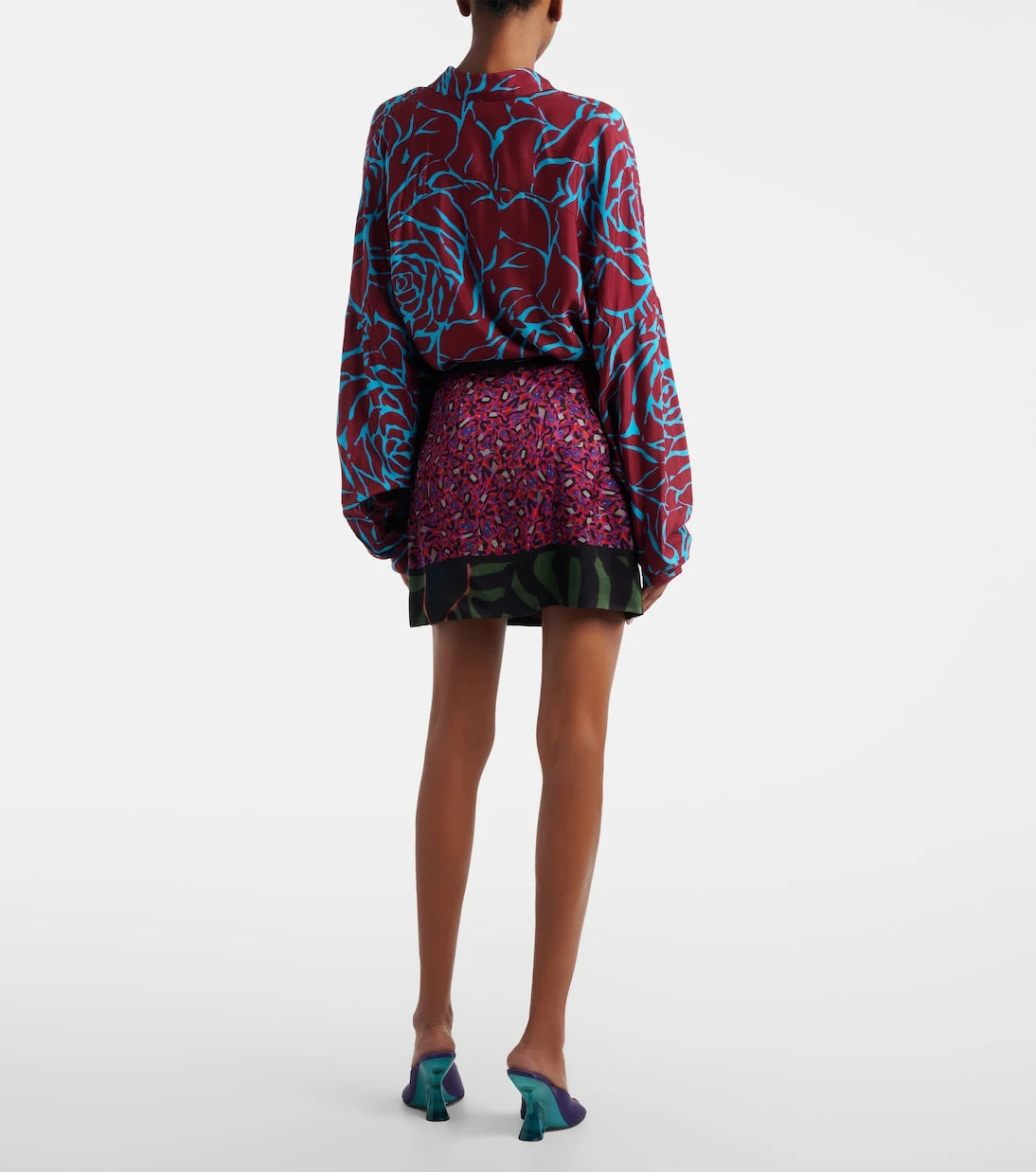 Dries Van Noten - Gabrinas printed wrap miniskirt