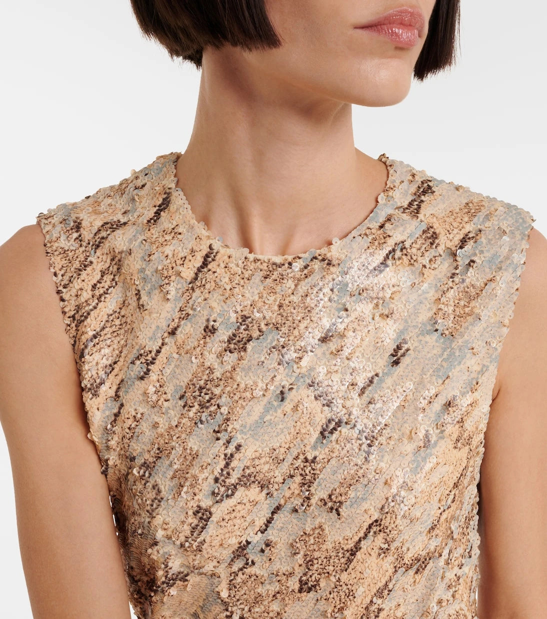 Dries Van Noten - Sequined snake-effect gown