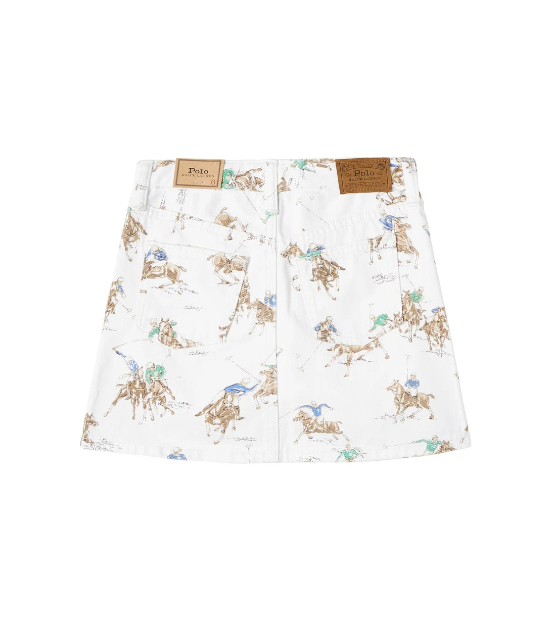 Polo Ralph Lauren Kids - Printed denim skirt