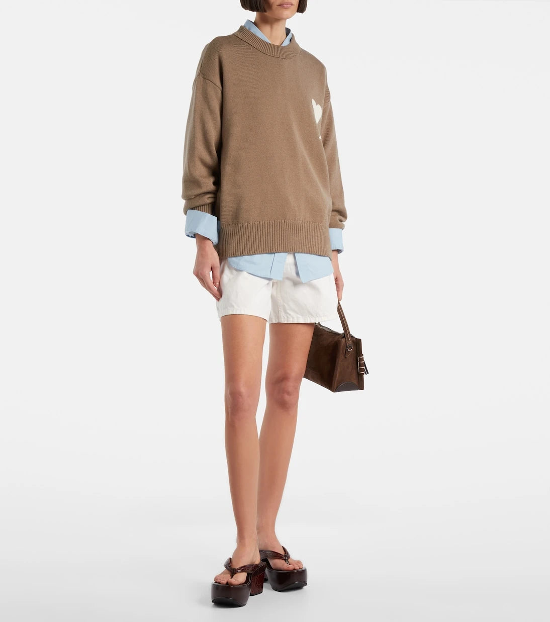 Ami Paris - Ami De Cœur wool and cotton sweater