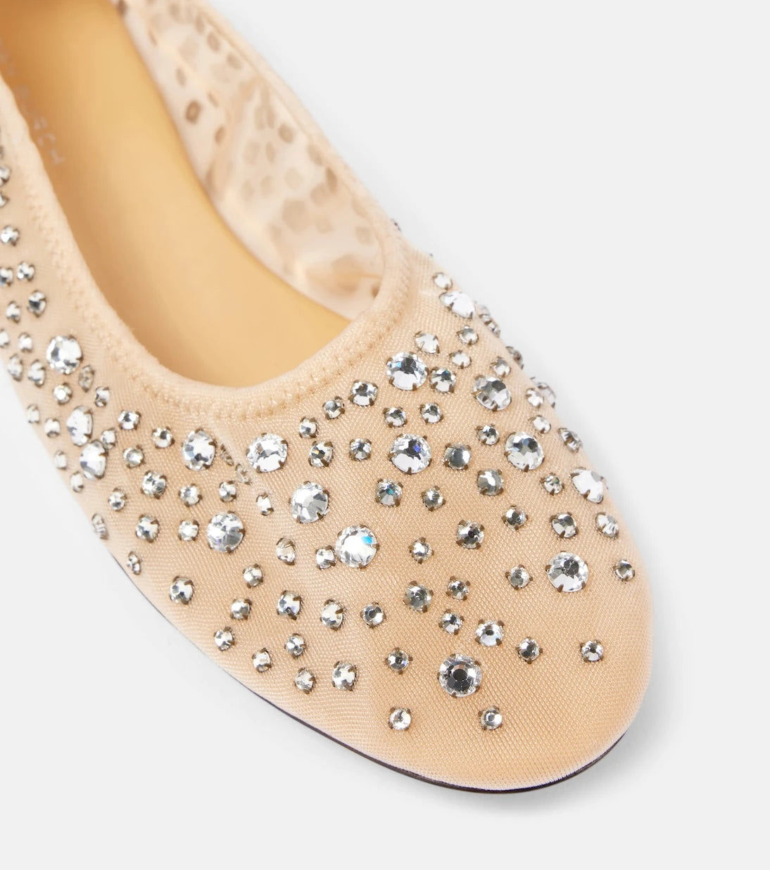 Tory Burch - Crystal-embellished mesh ballet flats