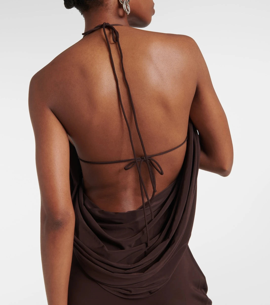 Magda Butrym - Floral-appliqué draped midi dress
