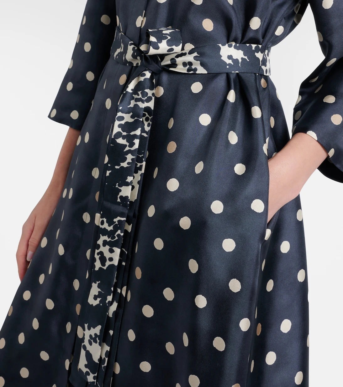 'S Max Mara - Leva polka-dot silk twill shirt dress