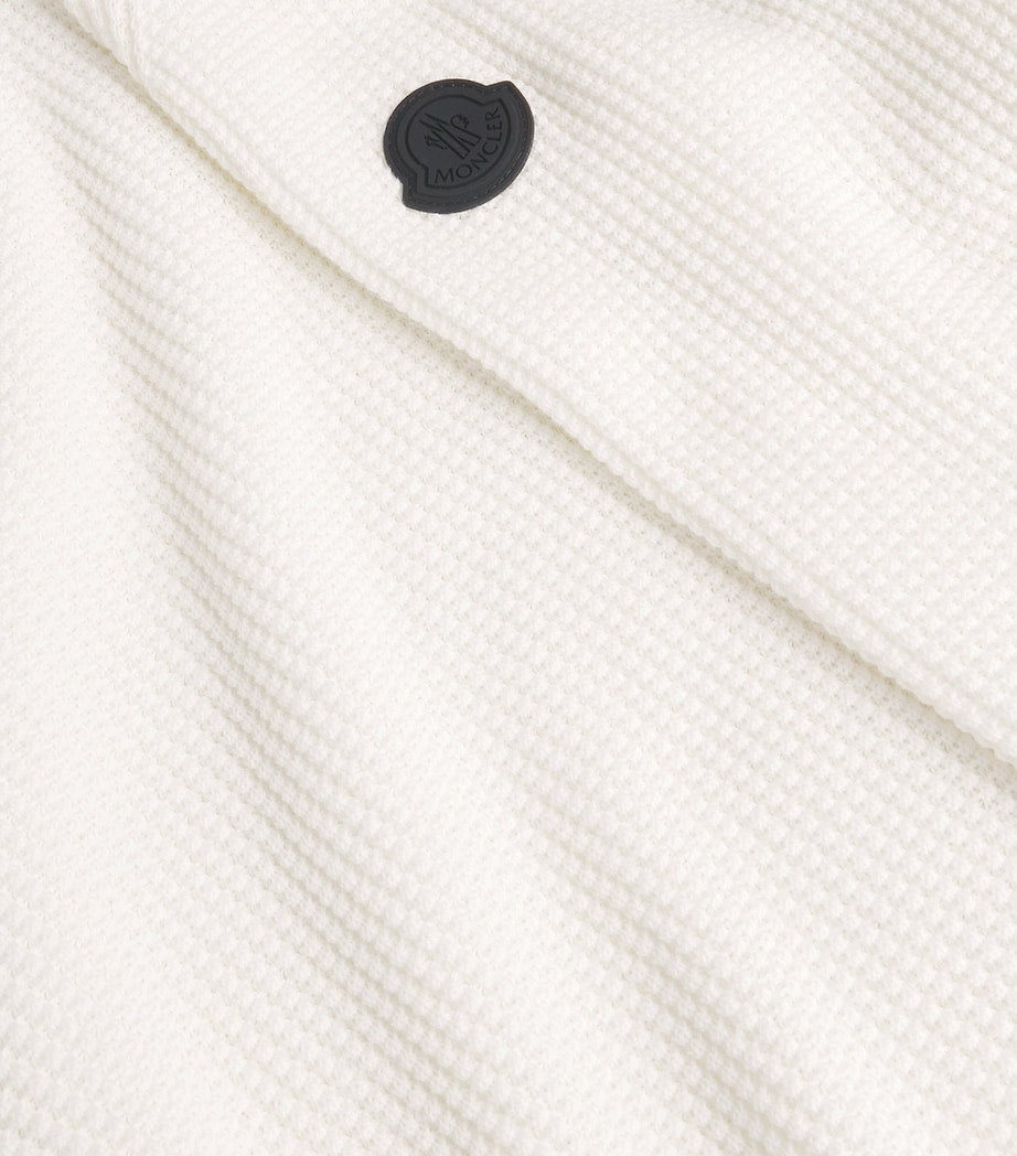 Moncler Ivory Cotton Waffle-Knit Sweater
