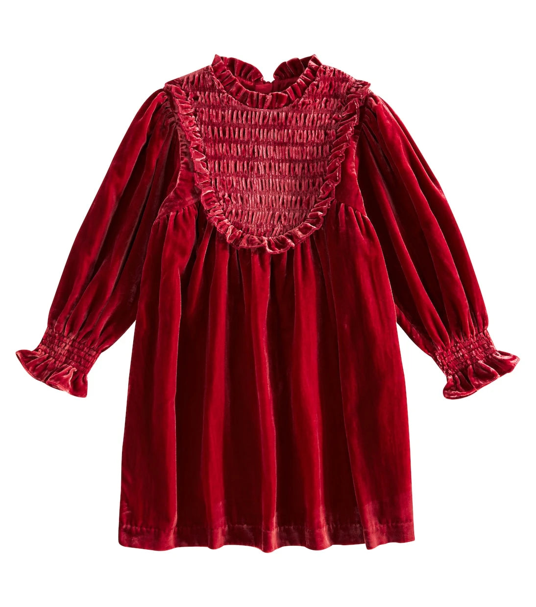 C'era Una Volta - Dolores smocked velvet dress