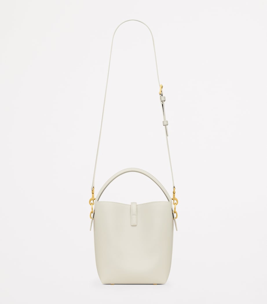 Saint Laurent White Small Calfskin Le 37 Bucket Bag