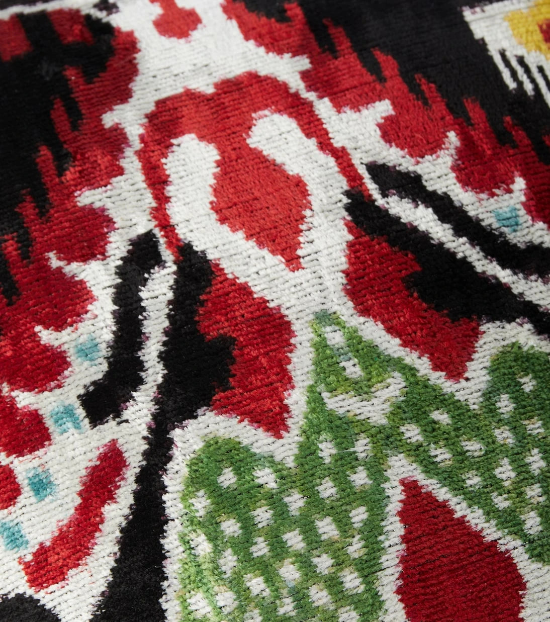 Les-Ottomans - Printed silk and cotton velvet cushion