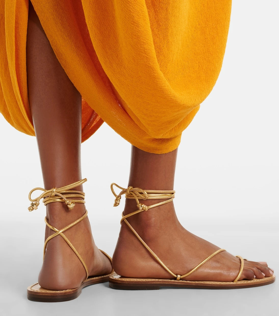 Amanu - Karima metallic leather sandals