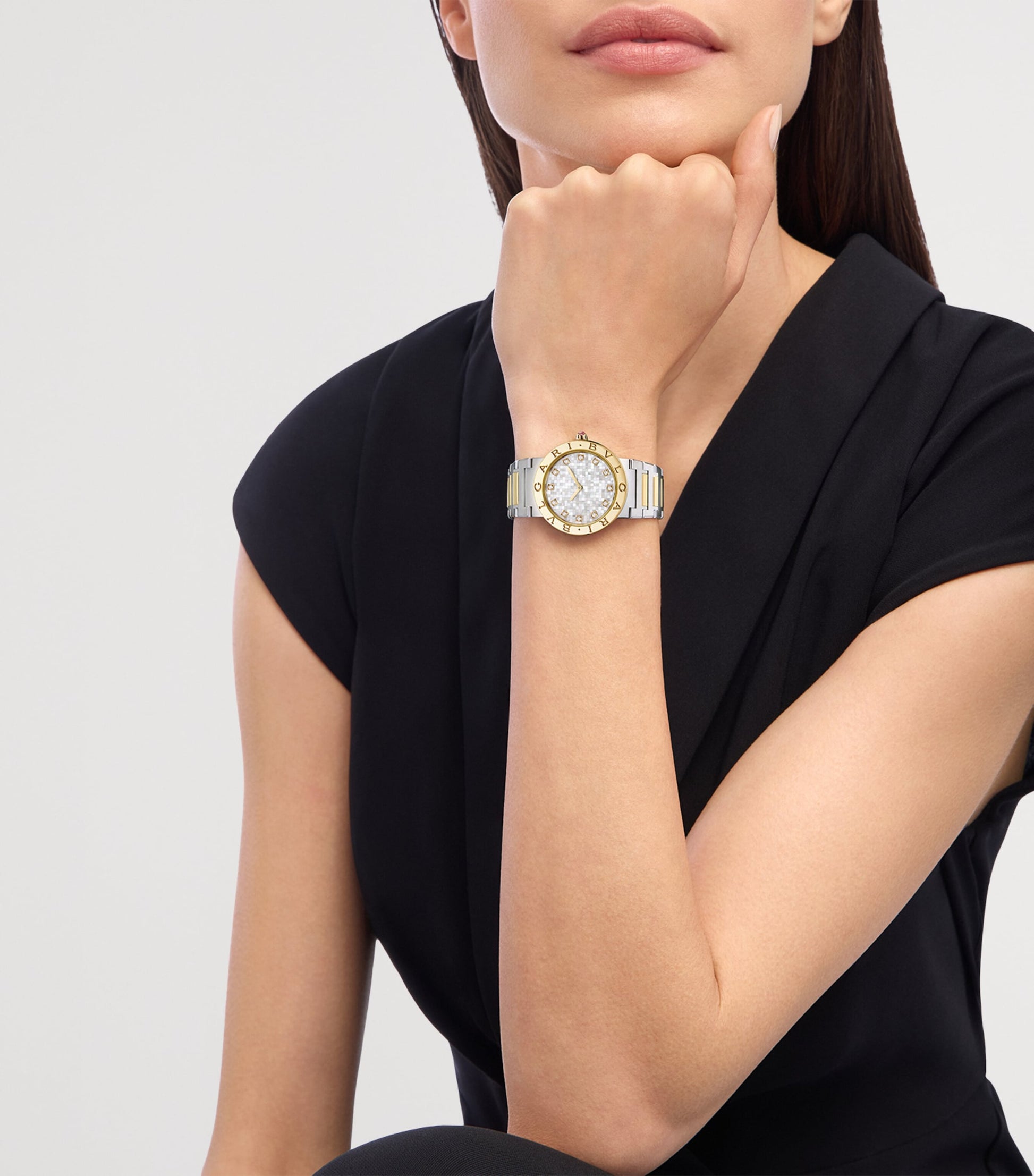 Stainless Steel and Yellow Gold Bvlgari Bvlgari Watch 33mm