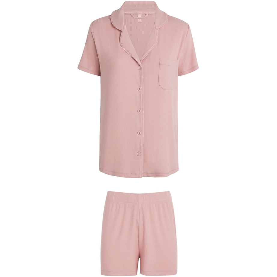 Skims Pink Soft Lounge Short Pyjama Set