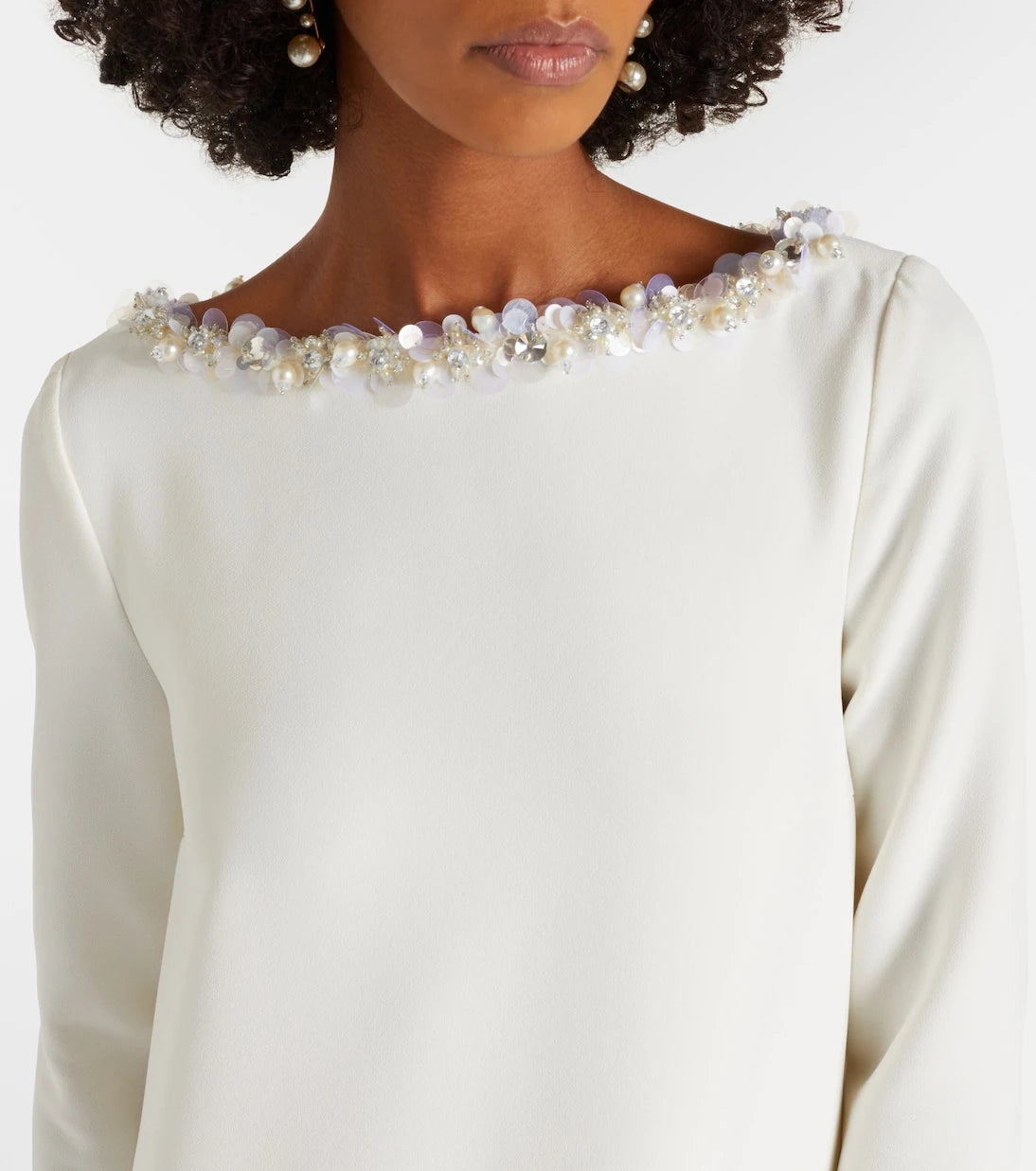 Safiyaa - Bridal Lanai embellished crêpe gown