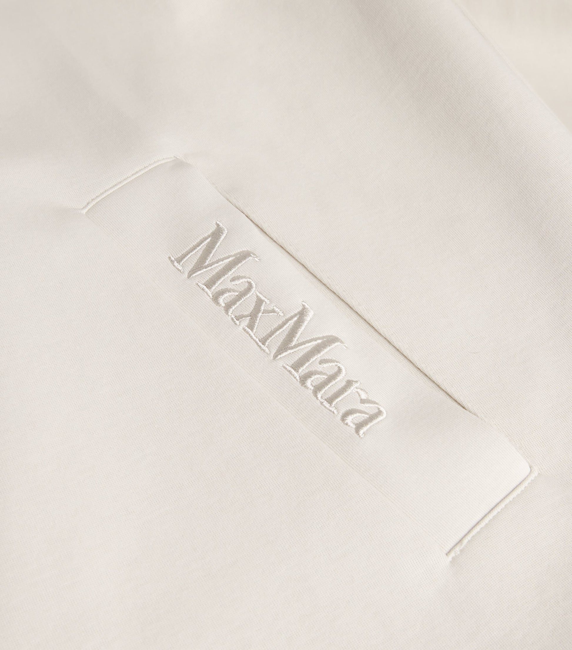 Max Mara White Cotton-Blend Jersey Hoodie