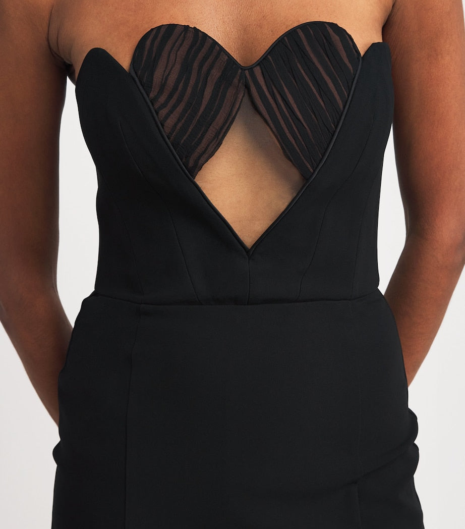 Nensi Dojaka Black Heart Cup Mini Dress