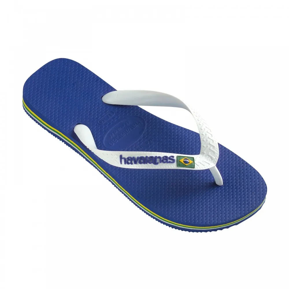Havaianas - Brasil Logo Flip Flops | Navy blue