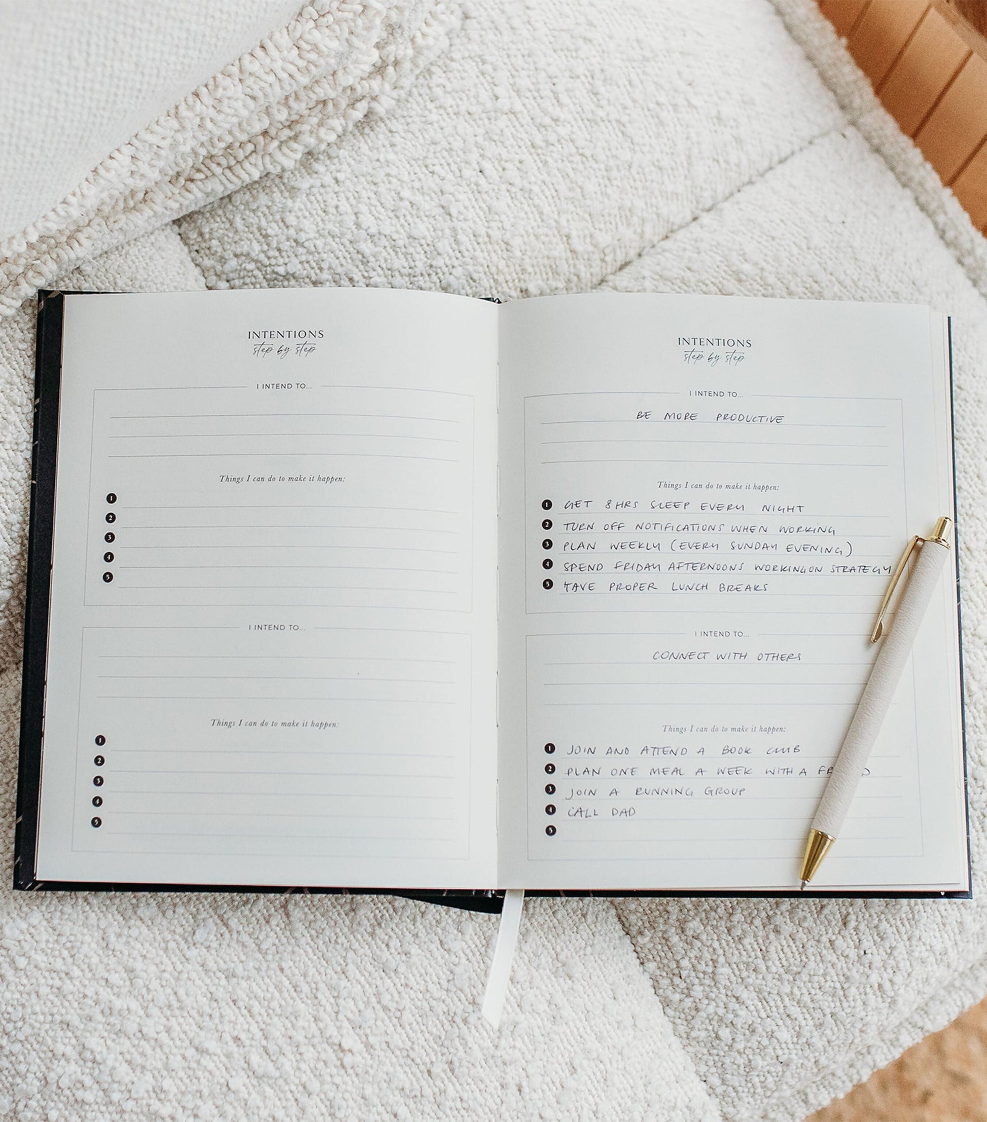 Blush and Gold Body + Soul Wellness Journal & Planner