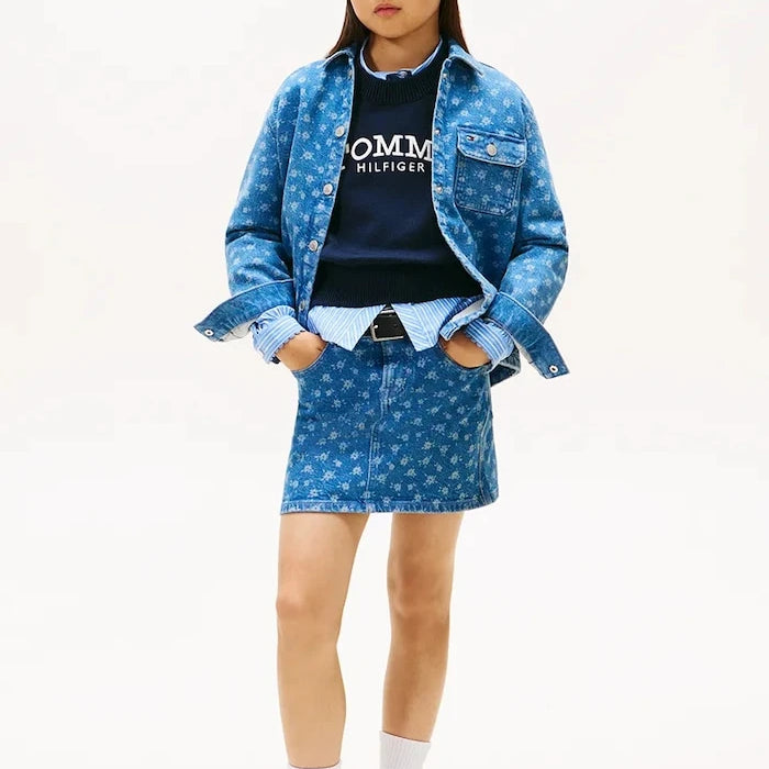 Детска дънкова пола Tommy Hilfiger