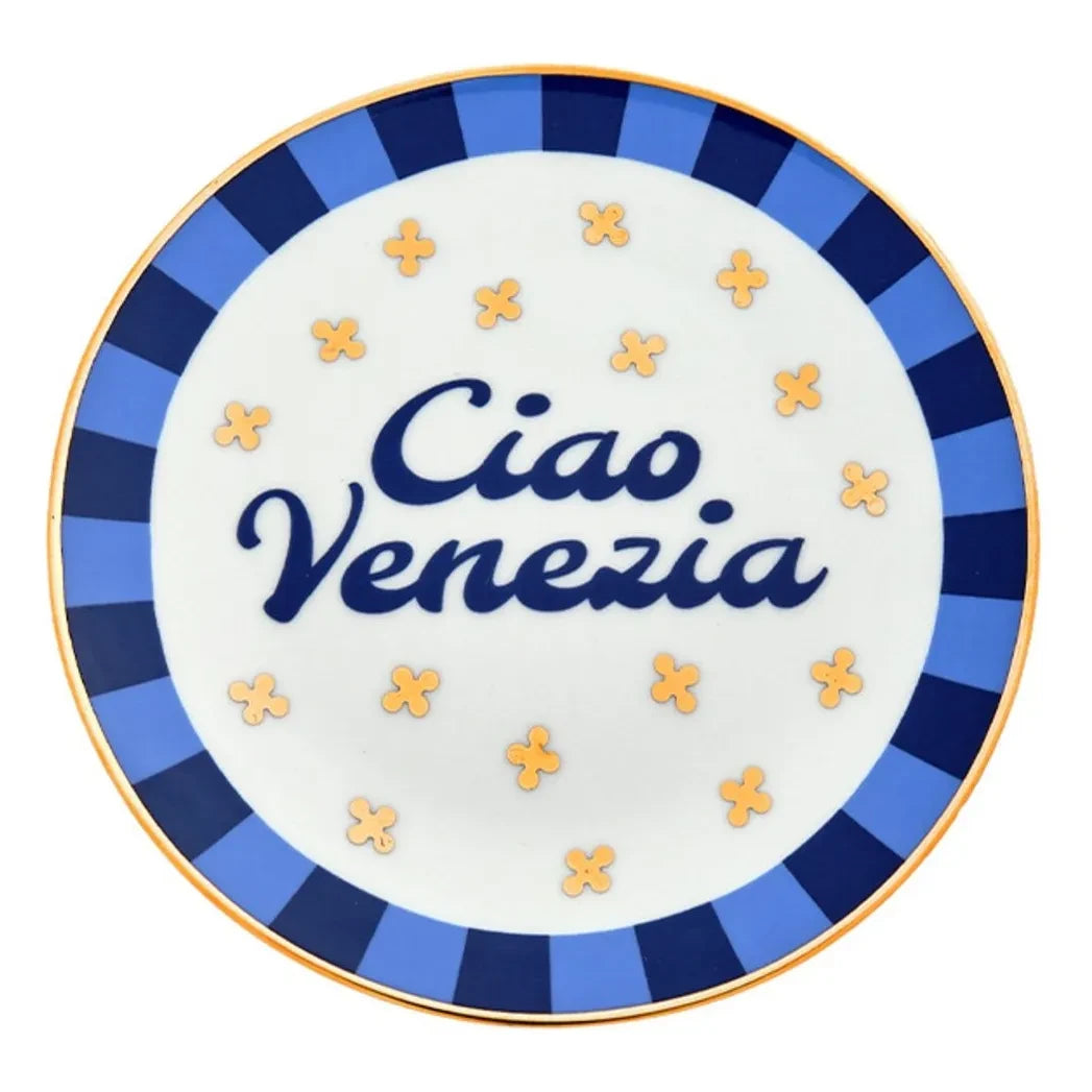Bitossi - Ciao Venezia plate  | Blue