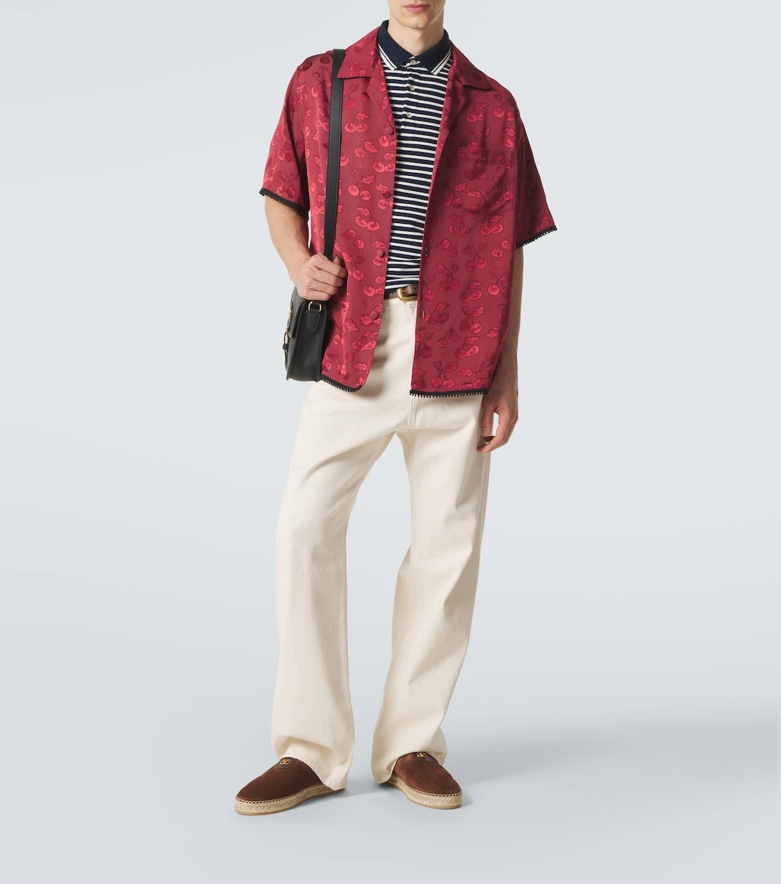 Valentino - Cherryfic jacquard bowling shirt