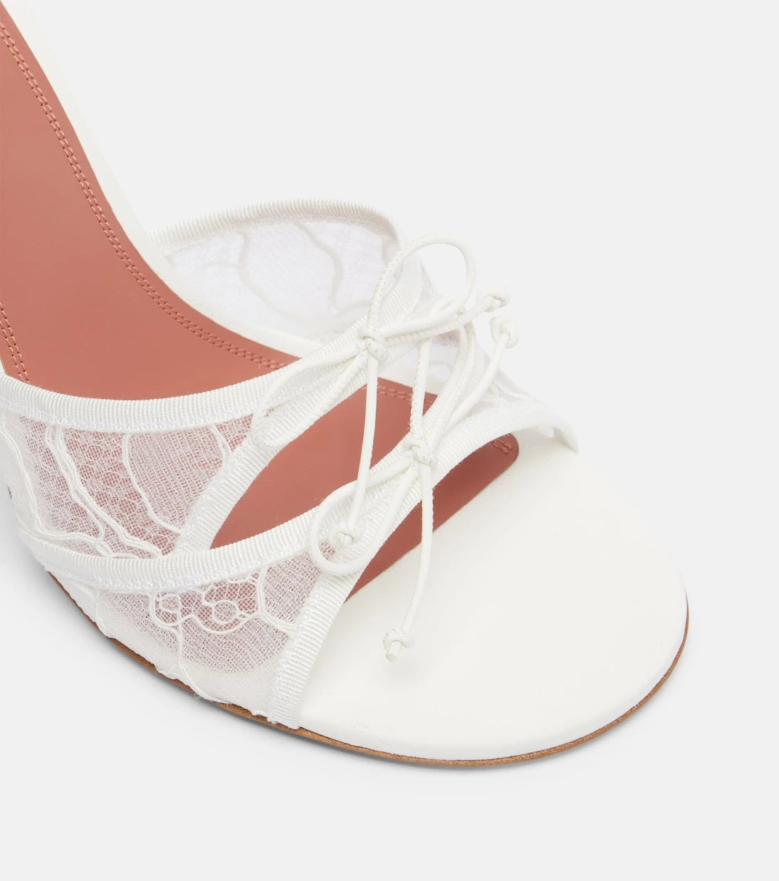 Amina Muaddi - Eleonora bow-detail lace mules