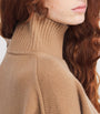 Weekend Max Mara Beige Virgin Wool High-Neck Sweater