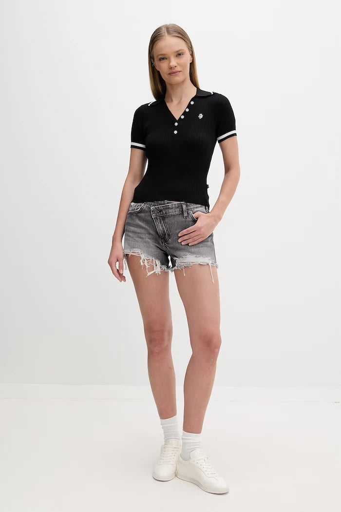 Guess Jeans тениска с яка дамска
