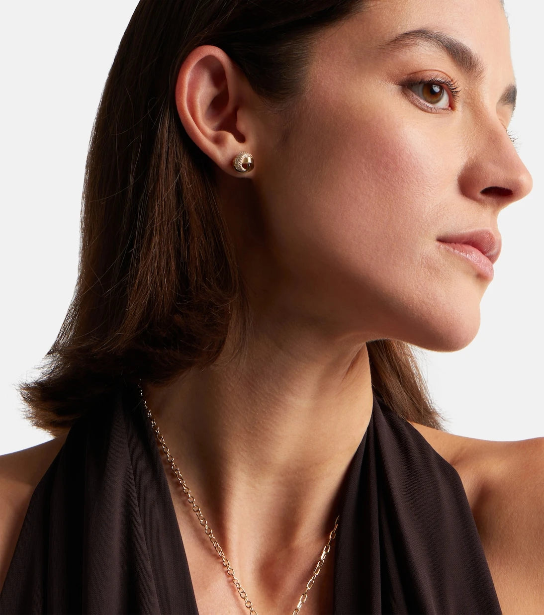 Sydney Evan - Tri-Link 14kt gold earrings with diamonds