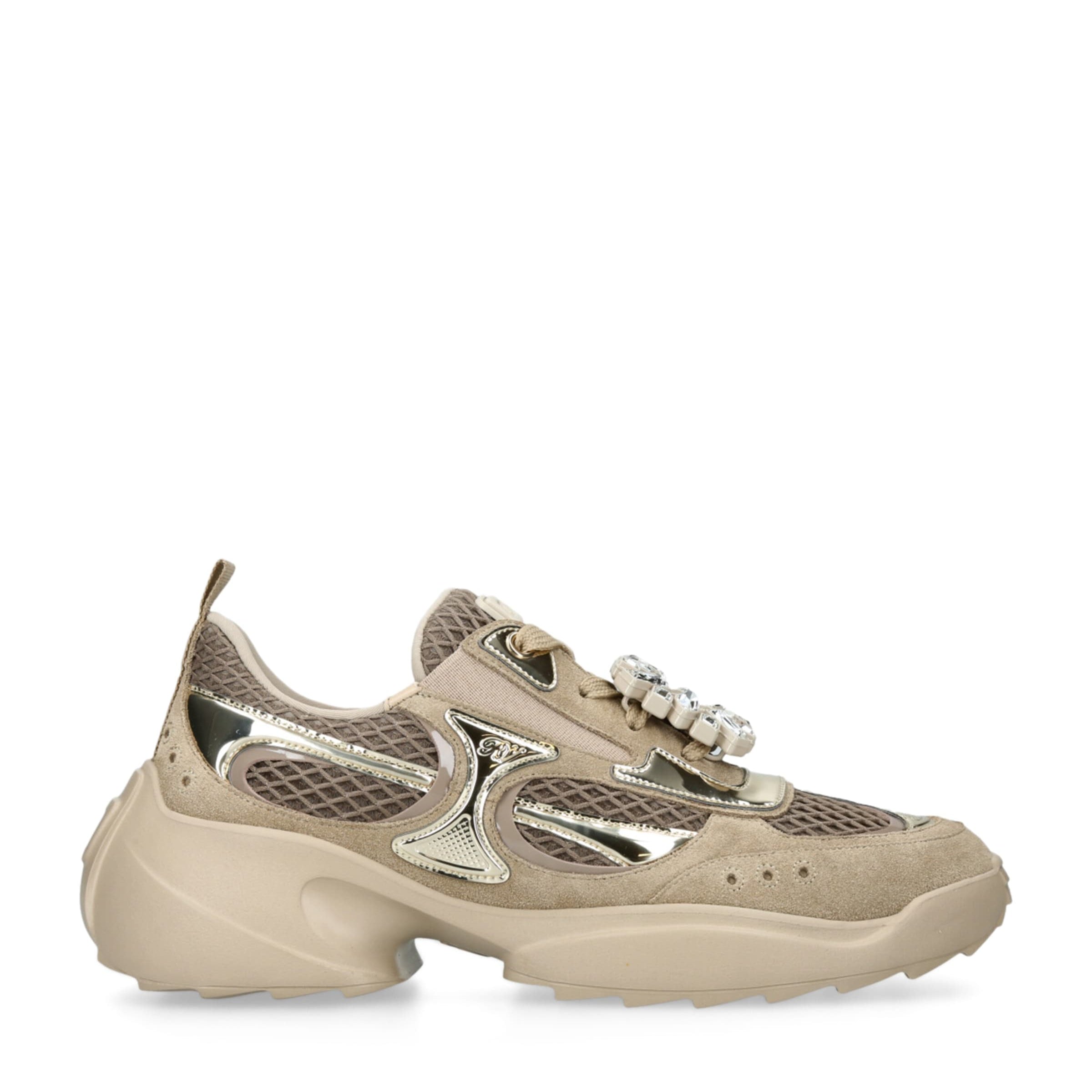 Roger Vivier Gold Viv’ On The Run Sneakers