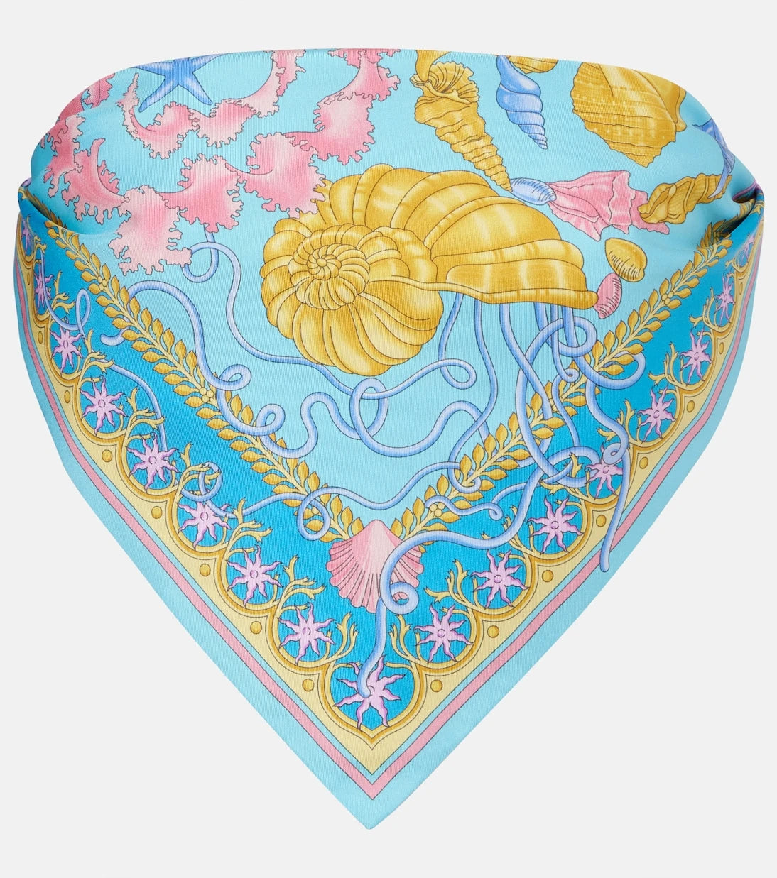 Versace - Underwater Barocco twill bandeau top