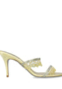 René Caovilla Satin Chandelier Heeled Mules 80