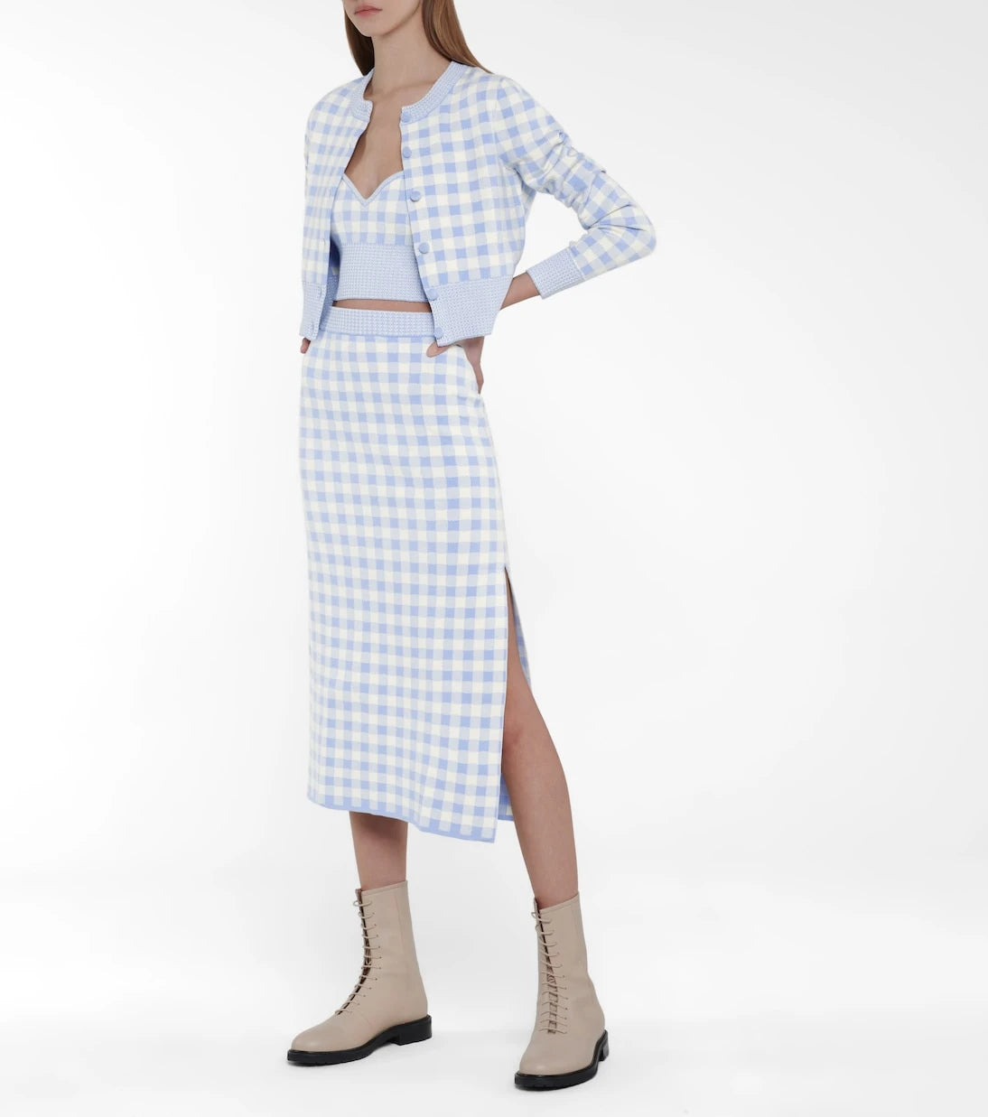 Altuzarra - Tyler gingham knit bralette