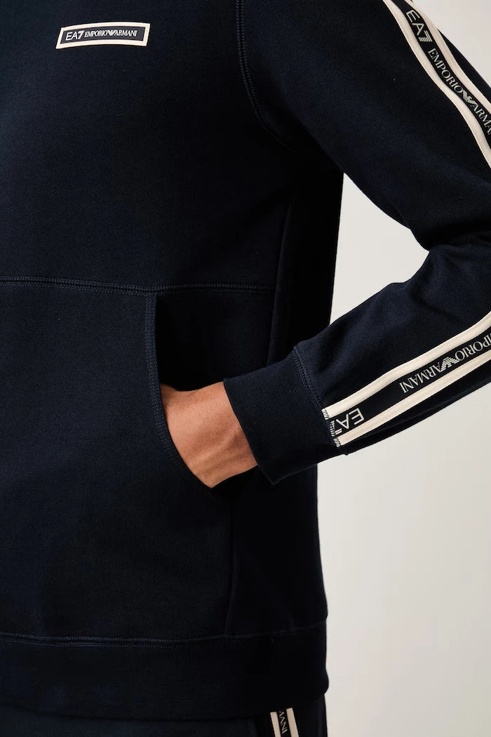 EA7 Emporio Armani kapüşonlu erkek pamuklu sweatshirt