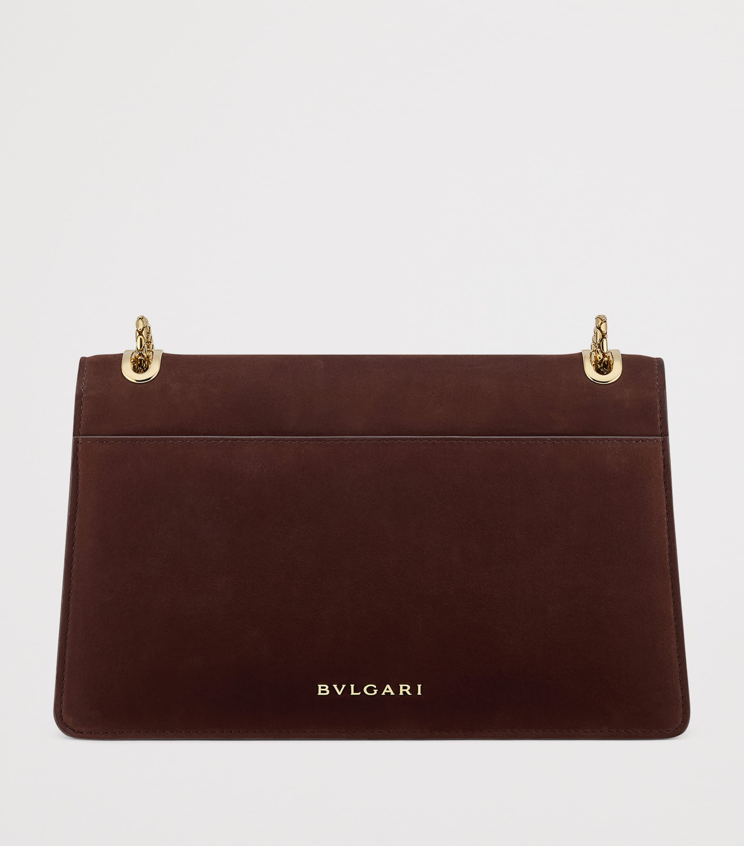 Brown Nubuck Leather Serpenti Forever Shoulder Bag