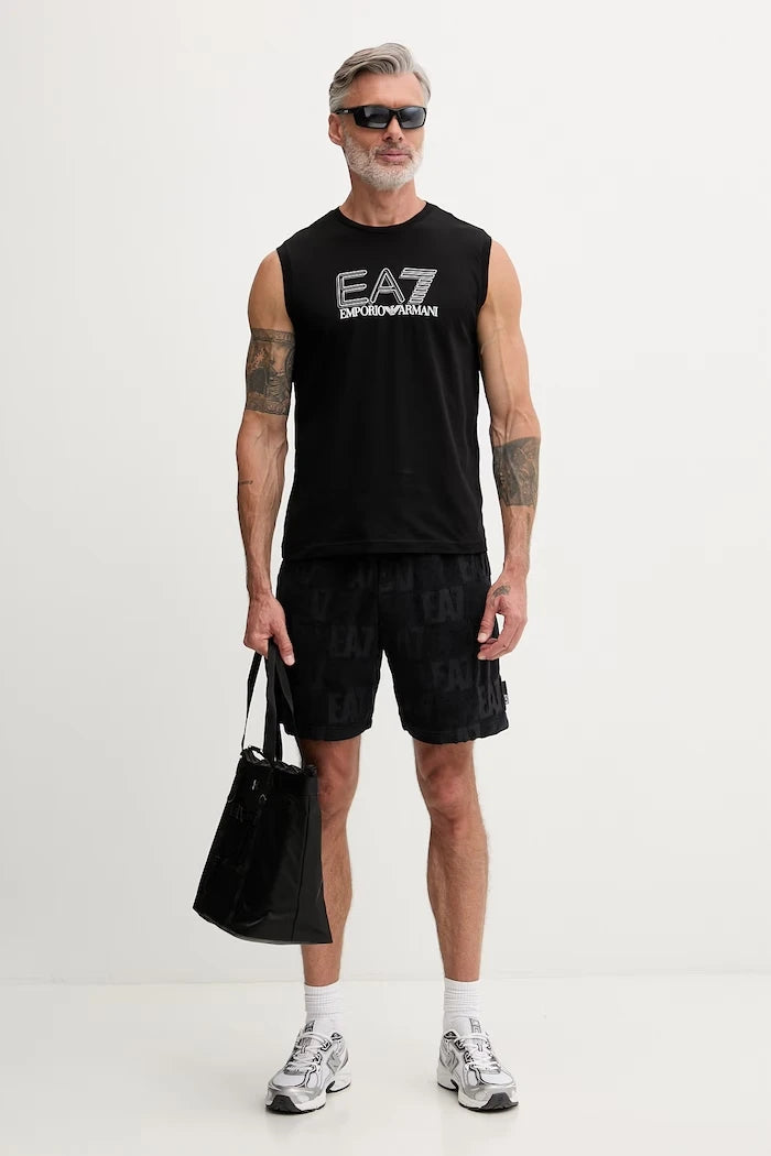EA7 Emporio Armani erkek pamuklu eşofman şort