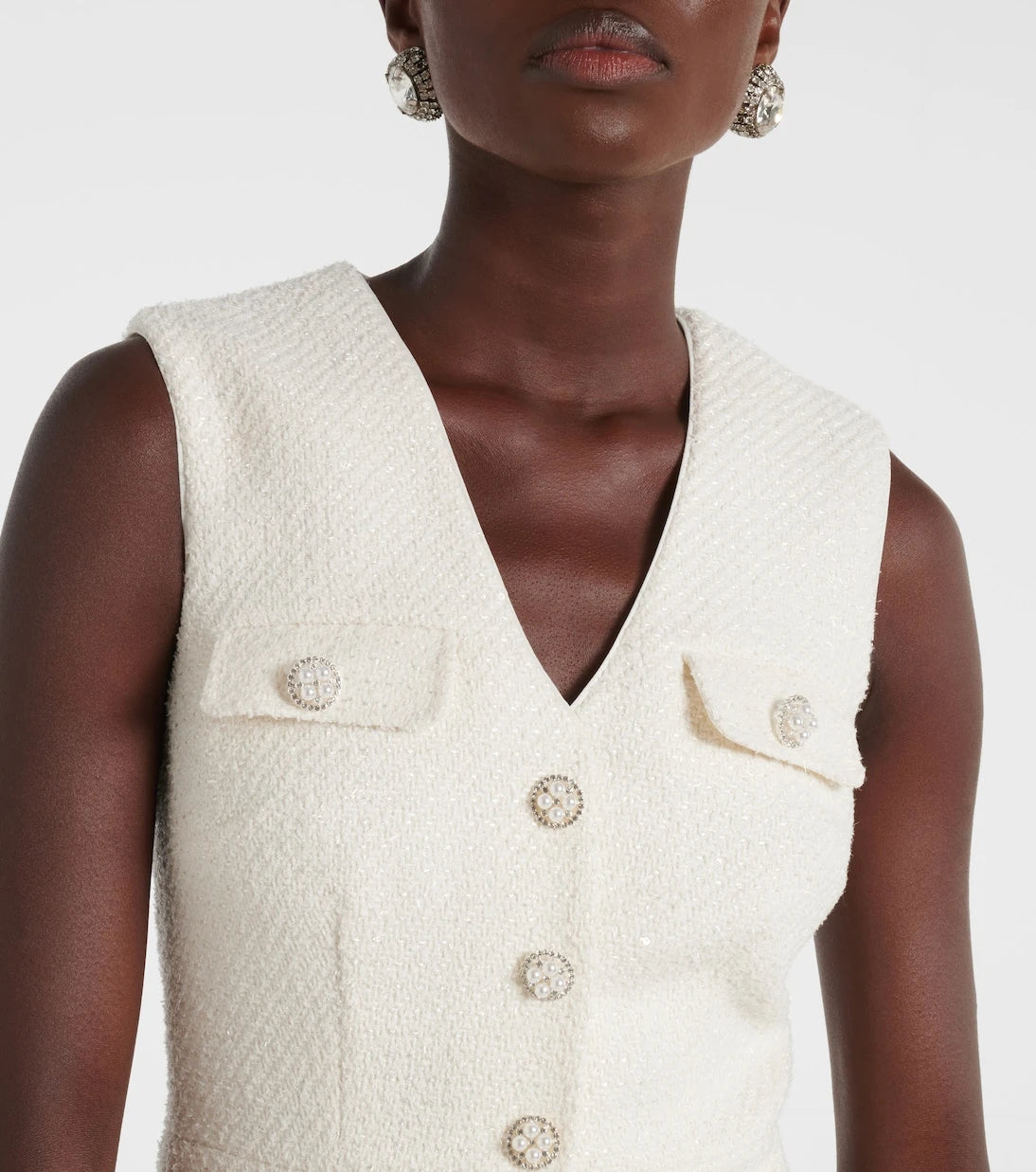 Self-Portrait - Bouclé minidress