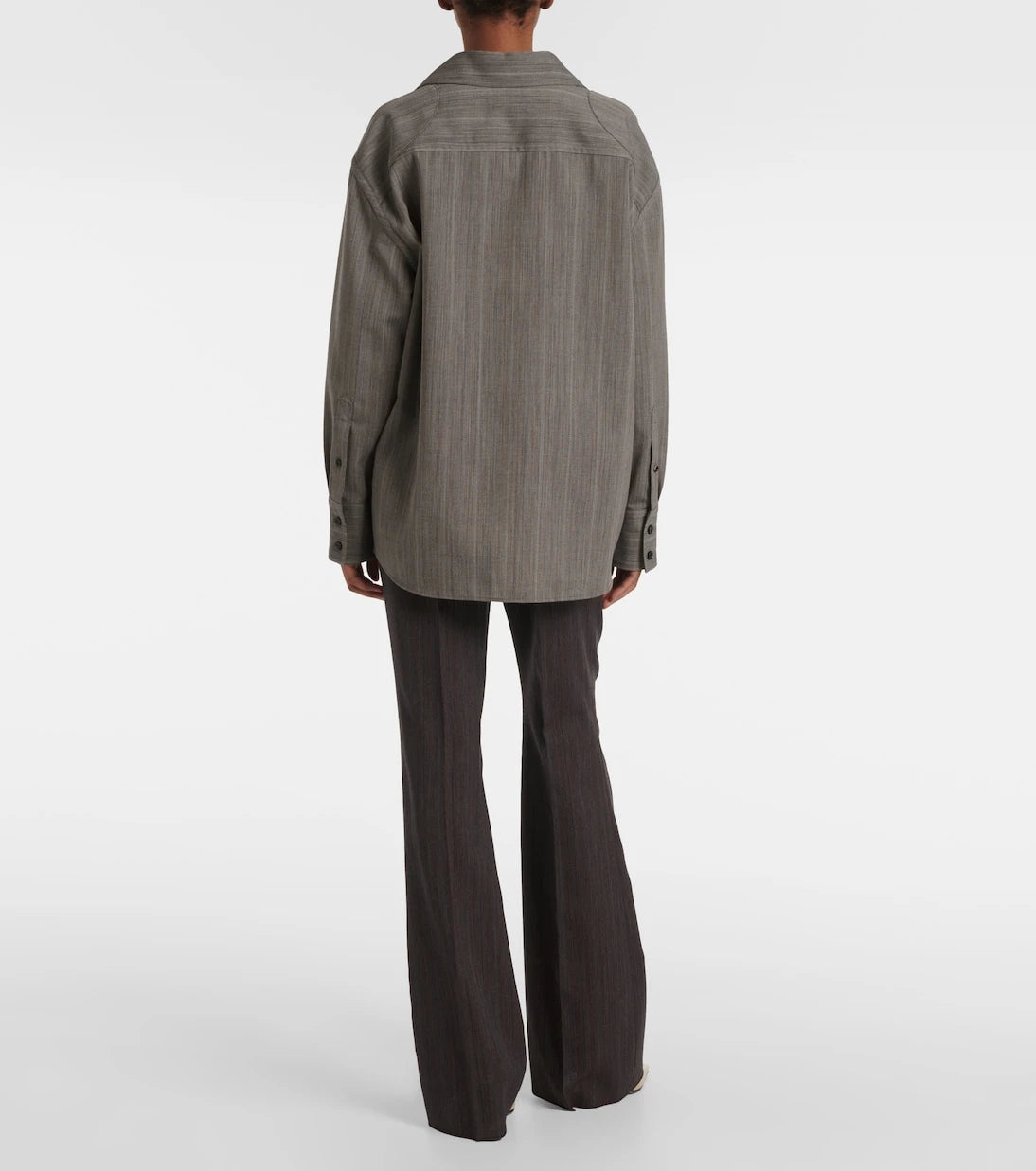 Bottega Veneta - قميص صوف مخطط ومزيّن