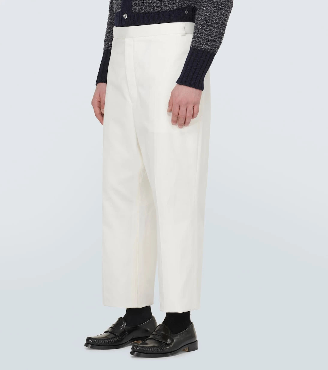 Thom Browne - High-rise cotton twill chinos