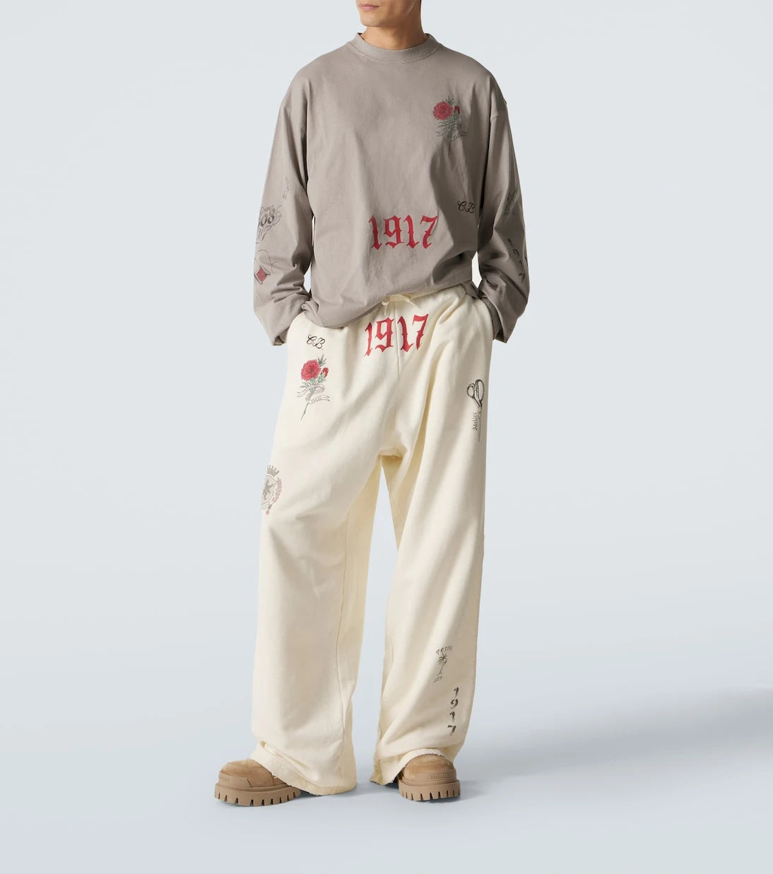 Balenciaga - Combat Strike suede-trimmed lace-up boots