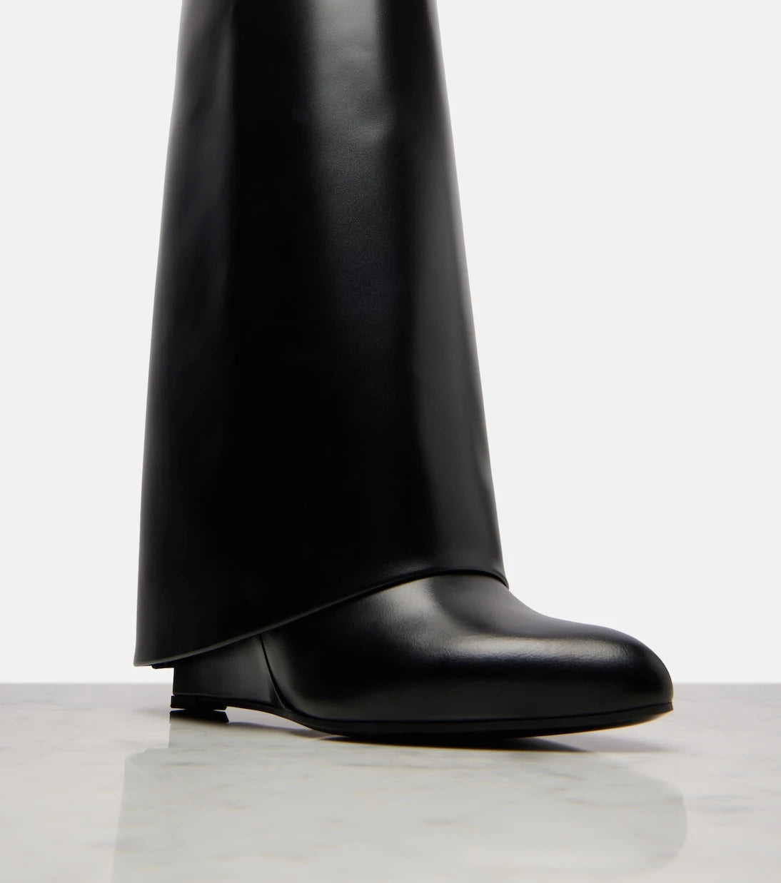 Givenchy - Shark 95 leather knee-high boots
