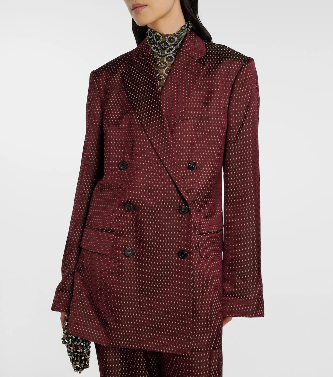 Dries Van Noten - Polka-dot double-breasted blazer